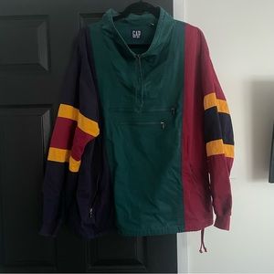 GAP vintage 90’s colorblock windbreaker zip-up